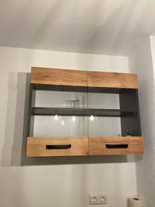 Küchenglasschrank Vicco R-Line Weiß Hochglanz 80 cm, Model 34914 Kunden-Foto 1