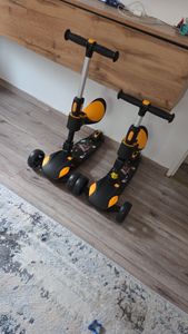BremToy Kinderroller, Kinder Scooter mit Stufenlos Einstellbar, Tretroller mit LED-Rädern, Faltbarer Kinderroller für Kinder von 2-12 Jahren, Rosarot Kunden-Foto 1