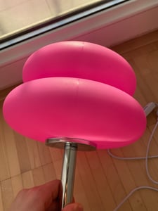 Nachttischlampen, LED Tischlampe, USB-Stecker, Dimmbare kuppelförmige Tischleuchte, 3 Lichtfarben Schreibtischlampe, Dekotischlampe Rosa Kunden-Foto 2