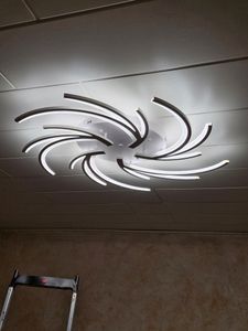 2042-5white  LED Deckenleuchte Deckenlampe mit Fernbedienung Lichtfarbe warmweiß bis kaltweiß  einstellbar Helligkeit dimmbar weiß Acryl-Schirm Lampe Kunden-Foto 1