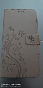 Handy Tasche für Samsung Galaxy J3 / J3 2016 Schutz Hülle Handyhülle mit Blumenmuster Klapp Hülle mit Standfunktion und Kartenfächer Grau Kunden-Foto 4