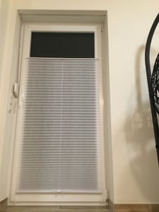 Plissee Klemmfix ohne Bohren70x130cm WeißSichtschutz Lichtdurchlässig Faltrollo Fensterrollo Kunden-Foto 3