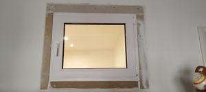 Framex Kellerfenster Weiß BxH 40x80cm (400x800mm) 2fach (32mm) Dreh Kipp DIN Rechts - Kunststofffenster Premium Fenster - Alle Größen Kunden-Foto 1