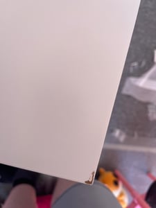 SoBuy® Schreibtisch mit 3 Ablagen,Arbeitstisch.Computertisch,Bürotisch,FWT35-W Kunden-Foto 2