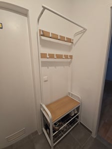 VASAGLE Garderobekast, 183 x 72 x 33,7 cm, met 9 haken en een schoenenrek - RSH40 Klantenfoto 1