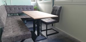 Doppel-Tischgestell aus Metall SH-4001-2, für Büro, Hotel, Restaurant, Maße 69,5x39,5x72 cm, Schwarz Kunden-Foto 3
