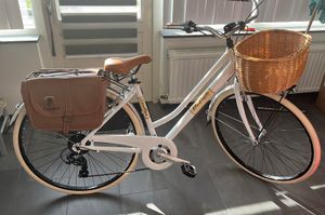 Via Veneto by Canellini Fahrrad Citybike Frau Aluminium mit Korb und Tasche - Schwarz 46 Kunden-Foto 4