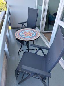 Outsunny Stół ogrodowy Okrągły stół mozaikowy Stół barowy Stół pomocniczy Czerwony Ø60 cm Zdjęcie produktu od klienta nr 1