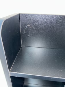 Yaheetech Schminktisch mit LED-Beleuchtung & Spiegel, 3 Farben, 9-stufig einstellbare Helligkeit, mit Schublade & 4 oberen Ablagen, Schwarz Kunden-Foto 2