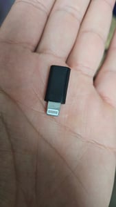 USB-C auf Lightning-Adapter für iPhone iPad iPod Laden Datentransfer Konverter Schwarz Kunden-Foto 3