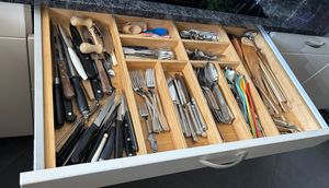 ORGA-BOX-1 BAMBUS Besteckeinsatz mit 6 Fächern für Blum Tandembox / Antaro Schubladen 519 x 473 x 56 mm im 60er Schrank Kunden-Foto 1