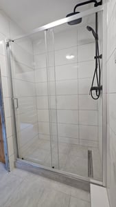 SONNI Cabina doccia Porta scorrevole Porta a nicchia Porte doccia 100 x 185cm Porta doccia Vetro ESG 5mm Foto del cliente 2