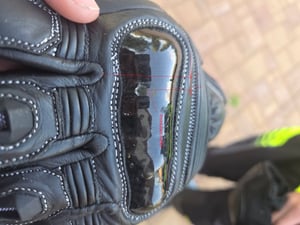 PROANTI Motorradhandschuhe Racing Leder Motorrad Handschuhe Rot Kunden-Foto 3