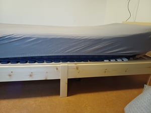 Homestyle4u Holzbett 180x200 Doppelbett mit Lattenrost Weiss Kiefer Massivholz Kunden-Foto 6