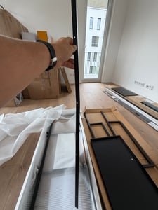 TV stolík "Isokyrö" kovový 120 x 40 x 40 cm čierny Fotografia od zákazníka č. 5