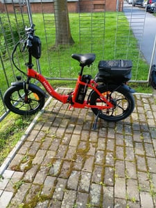 Elektrofahrrad 20 zoll Rostfreie Aluminiumlegierung 36 V 18 Ah 648 Wh bis zu 100 - 130 km Wasserdicht IP54 Pedelec klapprad 7 Gang, Weiß Kunden-Foto 3