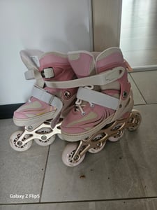 Xride® 4-in-1 Inline Skates Kinder - Rollschuhe - Tri-Skates - Schlittschuhe - für Mädchen - ABEC 7 Lager - Große 35-38 Kunden-Foto 1