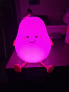 LED Nachtlicht, Silikon Birne Touch Nachtlampe USB-Aufladbar mit Timer, 7 Farbe dimmbar süßes Schlaflicht Kinderzimmer tragbare Schlafhilfe Stilllicht, Kinder Geschenk Kunden-Foto 2