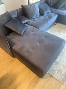 FURMEB24 ASPEN U sofa narożna z funkcją spania półka na pościel 346x188cm, sofa w kształcie litery U, beżowa Zdjęcie produktu od klienta nr 5