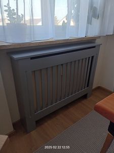 ECD Germany Panele grzejnikowe w stylu wiejskiego domu 112x19x82 cm, czarne, wykonane z lakierowanej płyty MDF, panele grzejnikowe do salonu sypialni Zdjęcie produktu od klienta nr 4