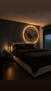IZODEKOR Polyurethan Steinpaneele 120x60 cm 3D Wandpaneele 5 cm dick Steinoptik Wandverkleidung - Light Grey Stone Kunden-Foto 2