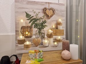 LED-Leinwand Bild Wanddeko Wohnzimmer Schlafzimmer Leuchtbild Küstenschätze 60 x 80 cm Kunden-Foto 2