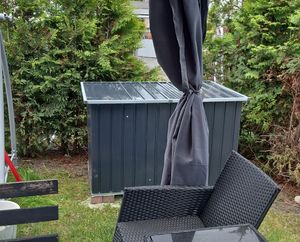 vidaXL Gartenbox Grau 149x99x93 cm Kunden-Foto 2