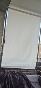 tillvex® tenda a pinza tenda verticale 100x310cm grigio con manovella senza forare | tenda privacy estensibile e opaca | tenda verticale balcone terrazzo giardino | tenda privacy a rullo resistente alle intemperie Foto del cliente 1