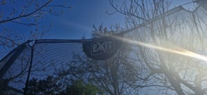 EXIT Silhouette Trampolin 214x305cm, auf Beinen, Rechteckig, für Kinder, Schwarz Kunden-Foto 4