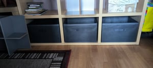 SONGMICS Contenitore con coperchio, set da 3, pieghevole, con manici Foto del cliente 1