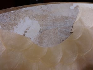 Schüssel 15cm Mango Holz Creme Perlmutt Emaille Schale Bowl Salatschüssel Deko Kunden-Foto 4