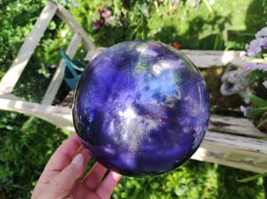 Rosenkugel aus Glas, 16cm, blau Kunden-Foto 2