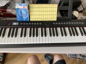 ALIGHTUP Piano numšŠrique 88 touches, instrument de musique šŠlectronique portable, MIDI Bluetooth,pour enfants et dšŠbutants, avec šŠtui de transport,Blanc Photo du client 1