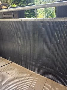 PVC Sichtschutzmatte Balkon Sichtschutz Doppelte Sichtschutzzaun, 140x400 cm Kunden-Foto 1