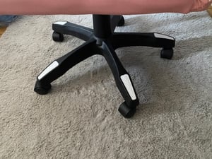Kancelářská židle Bigzzia, herní židle, herní křeslo, kancelářská židle, ergonomický design s polštářem, do 110 kg, růžová barva Fotografie od zákazníka č. 2