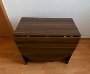 COSTWAY, rozkládací jídelní stůl, kuchyňský stůl z dřeva, jídelní stůl pro 4-7 osob, rozkládací stůl s nosností až 60 kg, vhodný do malých prostor, rozměry 163x80x75 cm. Káva Fotografie od zákazníka č. 3