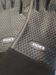 Ofenhandschuhe 2x Backhandschuhe Topfhandschuhe Schwarz Hitzebeständig aus Silikon Kunden-Foto 1