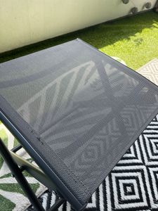 Garten Klapphocker / Fußhocker Metall - Textilen Anthrazit / Grau Kunden-Foto 1