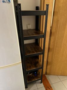 SONGMICS Schwerlastregal, 2er Set, Bücherregal, Lagerregal, Standregal, 5 Ablagen, 150 x 37 x 37 cm, bis 400 kg belastbar, verstellbare Ablagen, Industrie-Design, vintagebraun-schwarz GLR037B02 Kunden-Foto 1