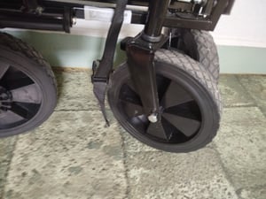 Juskys Bollerwagen 100 kg Tragkraft - Outdoor Transportwagen faltbar - Schwarz Kunden-Foto 1