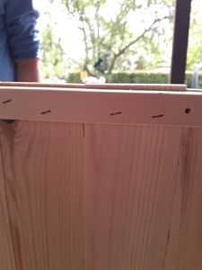 4iQ Große PINEBOX Kiste aus Holz 100x40x50 cm 200L + Gartenhandschuhe mit Krallen + Gartenschere für Äste 200 mm Kunden-Foto 3