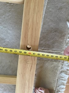 Ergonomiczny lniany fotel bujany w kolorze beżowym z poduszką lędźwiową, idealny do salonu Zdjęcie produktu od klienta nr 5