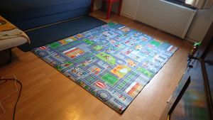 Tappeto da gioco Tappeto per bambini Camera dei bambini Tappeto strada Design strada, in grigio Dimensioni 80x150 cm Foto del cliente 1