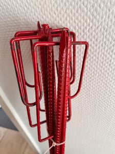 Absperrleinenhalter Laterneneisen Absperrhalter 12x1200mm rot im Set 10 Stück Kunden-Foto 1