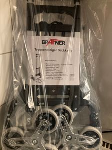 Grafner Treppensteiger Sackkarre klappbar, Belastbarkeit 70kg, sternförmige Räder, solide Stahl-Ausführung, Treppen Sackkare Bordstein Umzug Kunden-Foto 2