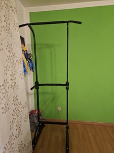 Multifunktional Power Tower Dip Station - Ergonomisch Kraftstation  - mit Klimmzugstange für Zuhause - 10-stufige Höhenverstellung 170–210 cm - 200 kg Kunden-Foto 1