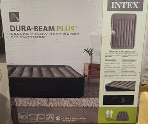Intex 64136 Deluxe Pillow Rest Raised selbstaufblasend Doppel-Luftbett 203x152x42cm Kunden-Foto 3