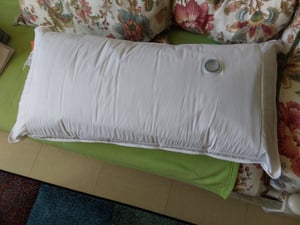 2er Set Wasserkissen 40 x 80 cm, orthopädisches Kopfkissen, 100% Baumwolle, weiß, sleepling Kunden-Foto 2