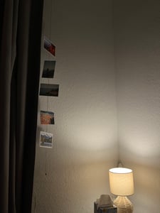 com-four® 2er-Set Fotodrahtseil mit 24 Magneten, circa 200 cm x 1,5 mm, aus Metall - Fotodraht mit Magneten zum Aufhängen von Fotos Kunden-Foto 1