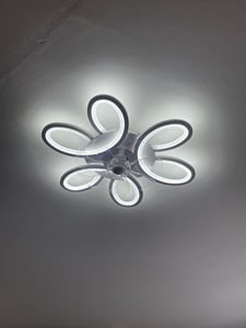 Modernes LED Ventilator Deckenlampe Weiß, Leiser, Sommer-/Winterbetrieb, APP & Fernbedienung, 6 Geschwindigkeiten, Dimmbar, Kinderzimmer geeignet. Kunden-Foto 3